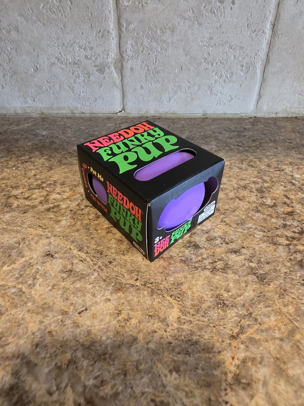 Schylling NeeDoh Funky Pup Purple Sensory Squishy Stress Ball Fidget Toy NIB
